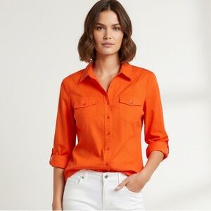 Orange Ellen Tracy Blouse